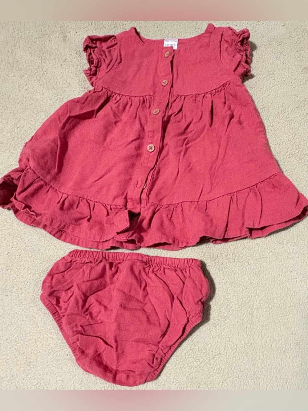 Carter's Pink Button-Front Baby Dress